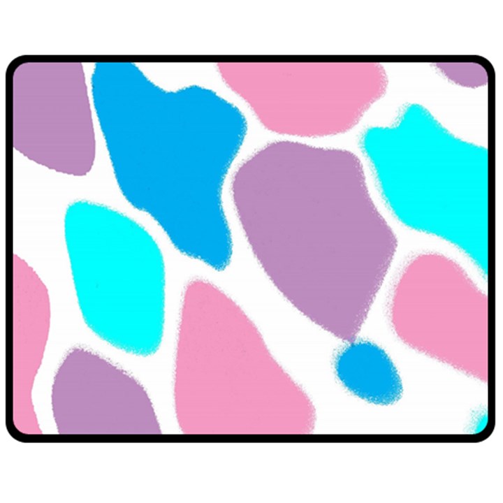 Baby Pink Girl Party Pattern Colorful Background Art Digital Double Sided Fleece Blanket (Medium) 