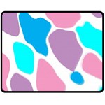 Baby Pink Girl Party Pattern Colorful Background Art Digital Double Sided Fleece Blanket (Medium)  58.8 x47.4  Blanket Back