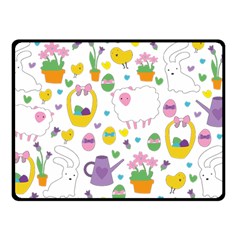 Cute Easter Pattern Fleece Blanket (small) by Valentinaart