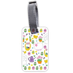 Cute Easter Pattern Luggage Tags (one Side)  by Valentinaart