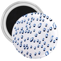 Water Drops On White Background 3  Magnets by Nexatart