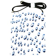 Water Drops On White Background Shoulder Sling Bags