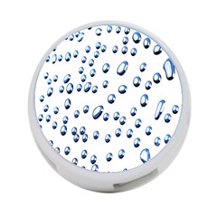 Water Drops On White Background 4-port Usb Hub (one Side) by Nexatart