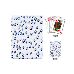 Water Drops On White Background Playing Cards (mini)  by Nexatart