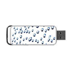 Water Drops On White Background Portable Usb Flash (two Sides)