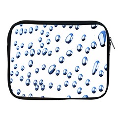 Water Drops On White Background Apple Ipad 2/3/4 Zipper Cases by Nexatart