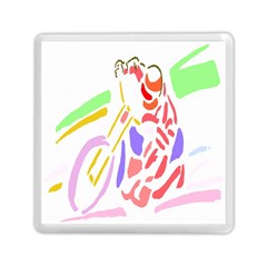 Motorcycle Racing The Slip Motorcycle Memory Card Reader (square)  by Nexatart