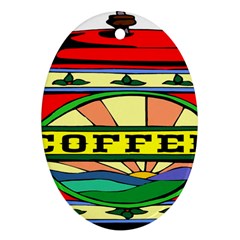 Coffee Tin A Classic Illustration Oval Ornament (two Sides) by Nexatart