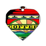 Coffee Tin A Classic Illustration Dog Tag Heart (One Side) Front