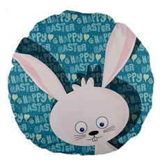 Easter Bunny  Large 18  Premium Round Cushions by Valentinaart