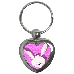 Easter Bunny  Key Chains (heart)  by Valentinaart