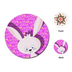 Easter Bunny  Playing Cards (round)  by Valentinaart