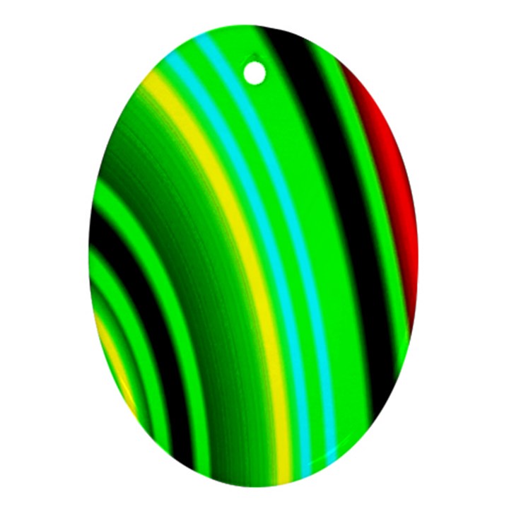 Multi Colorful Radiant Background Ornament (Oval)