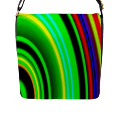 Multi Colorful Radiant Background Flap Messenger Bag (l)  by Nexatart