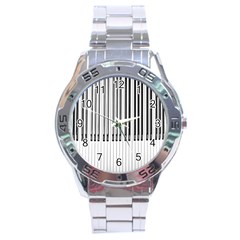Abstract Piano Keys Background Stainless Steel Analogue Watch by Nexatart