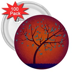 Beautiful Tree Background 3  Buttons (100 Pack)  by Nexatart