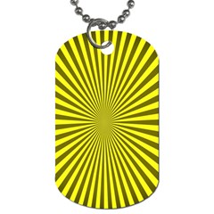 Sunburst Pattern Radial Background Dog Tag (two Sides) by Nexatart