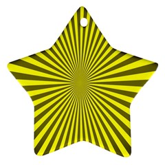 Sunburst Pattern Radial Background Star Ornament (two Sides)