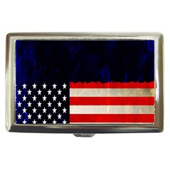 Grunge American Flag Background Cigarette Money Cases