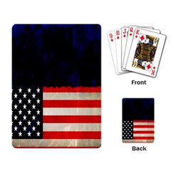 Grunge American Flag Background Playing Card by Nexatart