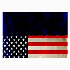 Grunge American Flag Background Large Glasses Cloth (2-side) by Nexatart