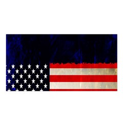 Grunge American Flag Background Satin Shawl