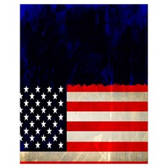 Grunge American Flag Background Drawstring Bag (small)