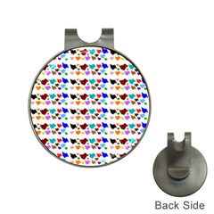 A Creative Colorful Background With Hearts Hat Clips With Golf Markers by Nexatart