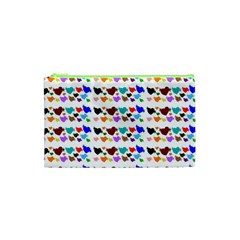 A Creative Colorful Background With Hearts Cosmetic Bag (xs) by Nexatart