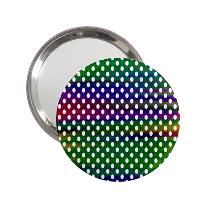 Digital Polka Dots Patterned Background 2.25  Handbag Mirrors