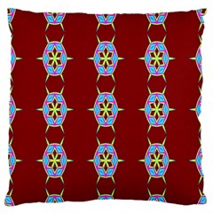 Geometric Seamless Pattern Digital Computer Graphic Large Flano Cushion Case (one Side) by Nexatart