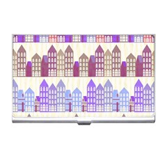 Houses City Pattern Business Card Holders by Nexatart