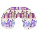 Houses City Pattern Travel Neck Pillows Back