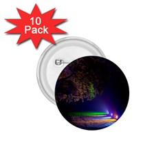 Illuminated Trees At Night 1 75  Buttons (10 Pack)