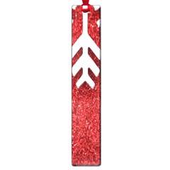 Macro Photo Of Snowflake On Red Glittery Paper Large Book Marks by Nexatart