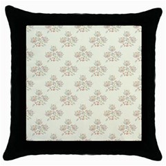 Seamless Floral Pattern Throw Pillow Case (black) by TastefulDesigns