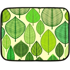 Leaves Pattern Design Fleece Blanket (mini) by TastefulDesigns