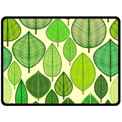 Leaves Pattern Design Double Sided Fleece Blanket (large)  by TastefulDesigns