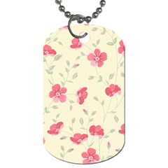 Seamless Flower Pattern Dog Tag (one Side) by TastefulDesigns