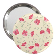 Seamless Flower Pattern 3  Handbag Mirrors