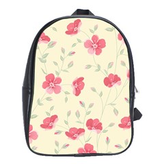 Seamless Flower Pattern School Bags (xl) 