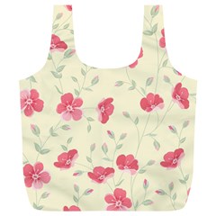 Seamless Flower Pattern Full Print Recycle Bags (l)  by TastefulDesigns