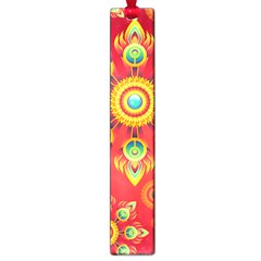 Red And Orange Floral Geometric Pattern Large Book Marks