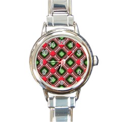 Gem Texture A Completely Seamless Tile Able Background Design Round Italian Charm Watch by Nexatart