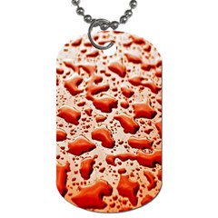 Water Drops Background Dog Tag (two Sides) by Nexatart