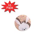 Easter bunny  1  Mini Magnet (10 pack)  Front
