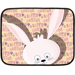 Easter Bunny  Double Sided Fleece Blanket (mini)  by Valentinaart