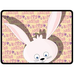 Easter Bunny  Double Sided Fleece Blanket (large)  by Valentinaart