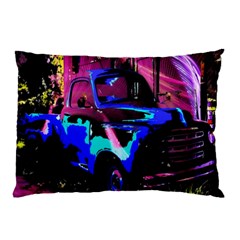 Abstract Artwork Of A Old Truck Pillow Case by Nexatart