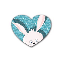 Easter Bunny  Heart Coaster (4 Pack)  by Valentinaart